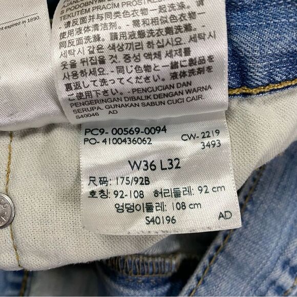 Levi's 569 Jeans Mens 36x29 Loose Straight Y2K Baggy 2000s Distressed Denim - Picture 3 of 12